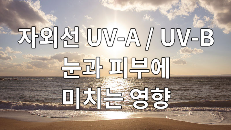 자외선 UV-A / UV-B이 눈과 피부에 미치는 영향