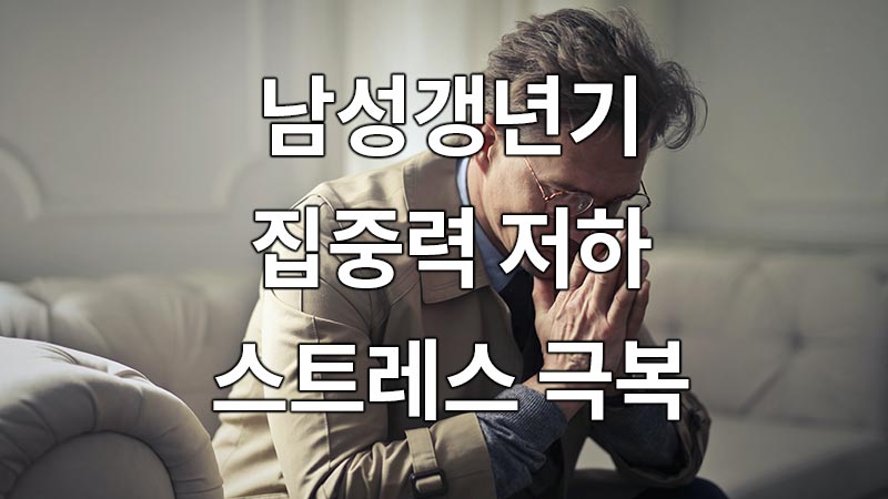 남성갱년기 집중력 저하 및 스트레스 극복