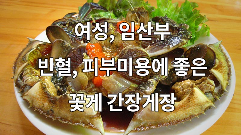 여성, 임산부 빈혈, 피부미용에 좋은 꽃게 간장게장
Women, Pregnant Women Anemia, Crab Soy Sauce Marinated Crab, Good for Skin Beauty
